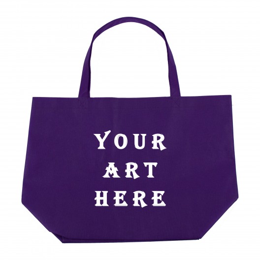 Purple Non Woven Shopper Tote Bag